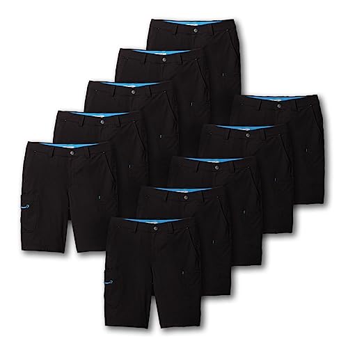 LULY YANG DSP Men's Performance Stretch Shorts, L (Pack of 10) Black