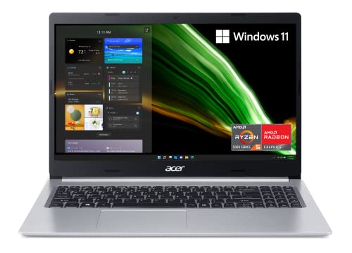 Acer Aspire 5 A515-45-R74Z Slim Laptop | 15.6' Full HD IPS | AMD Ryzen 5 5500U Hexa-Core Mobile Processor | AMD Radeon Graphics | 8GB DDR4 | 256GB NVMe SSD | WiFi 6 | Backlit KB | Windows 11 Home