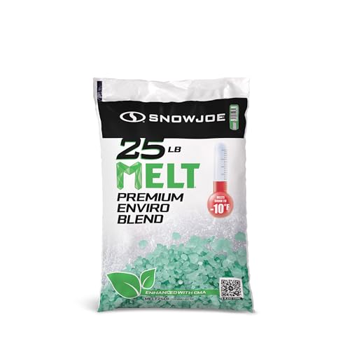 Snow Joe Amazon Exclusive, Melt-2-Go, Ice and Snow Melt, Fast Acting CMA Blended Ice Melter, Effective at Sub Zero -10 Degree Temperature, 25-Pound Bag , Packaging may vary, Green