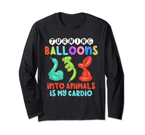 Balloon Animal Twister Party Cardio Balloon Artist Long Sleeve T-Shirt