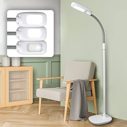OttLite LED Floor Lamp with ClearSun LED Technology - Adjustable Height, Touch Controls & 3 Brightness Settings, Natural Lighting - Floor Lamp for Living Room, Bedroom, Crafting, Dorms & Reading