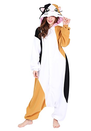 SAZAC Calico Cat Kigurumi - Onesie Jumpsuit Halloween Costume