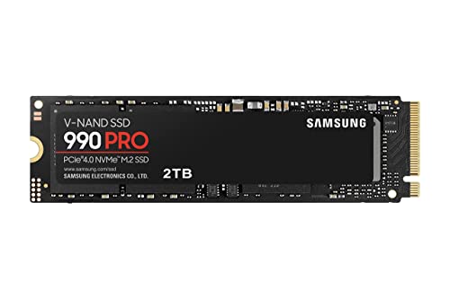 SAMSUNG 990 PRO Series - 2TB PCIe Gen4. X4 NVMe 2.0c - M.2 Internal SSD (MZ-V9P2T0B/AM)
