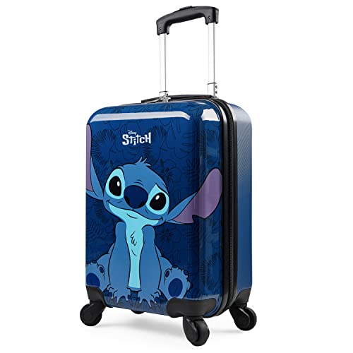Disney Stitch Kids Suitcase with Wheels - 19”, 4 Wheels Hard Shell Luggage Case