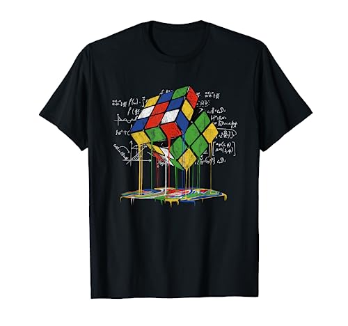 Melting Cube Speed Cubing Vintage Puzzle Youth Math T-Shirt