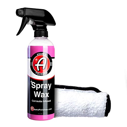 Adam's Spray Wax Kit - Advanced Carnauba Car Wax | Car Detailing Spray Polish | During Car Wash Paste Wax Clay Bar & Buffer Polisher For Ultimate Protection On Paint Wheels Windows | Cleaning Supplies