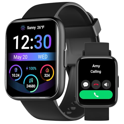 Smart Watch for Men Women - Answer/Make Calls/Quick Text Reply/AI Control, 1.83' for Android Phones iPhone Samsung Compatible IP68 Smartwatch Fitness Tracker Heart Rate Blood Oxygen Sleep Monitor