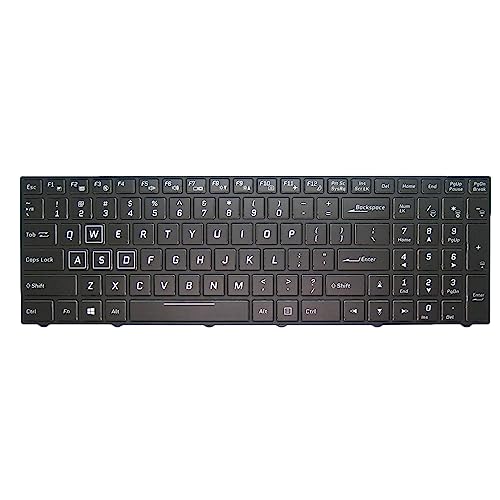 Laptop Keyboard for Sager NP6850 NP6852 NP6870 NP6872 N850HJ N850HK1 N870HJ1 N870HK1 English US Black with Backlit New