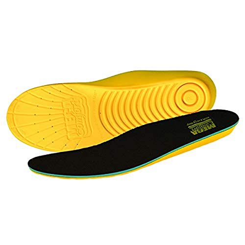 MEGAComfort Inc. MEGAComfort PAM-M89 Personal Anti-Fatigue Mat Insole, Capacity, Volume, Foam, Mens 8-9 Women 10-11, Yellow/Black