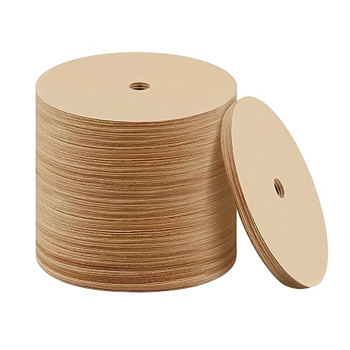 300 Count Percolator Coffee Filters, 3.75 Inch Natural Unbleached Disposable Coffee Filter Disc Coffee Filters for Percolators Camping Coffee Pot Home Office Use