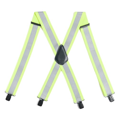 Carhartt Men's Utility Suspender, Elastic Reflective (Brite Lime), One Size
