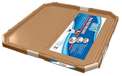 OUT! Dog Pad Holder | Portable Tray for Pet Training and Puppy Pads | Protection Against Pad Leakage, Bunching, and Shredding | Fits Pads 21 x 21 Inches or Larger,Brown