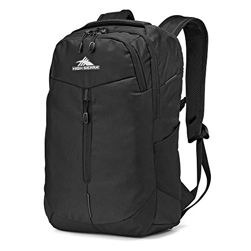 High Sierra Swerve Pro Laptop Backpack Bookbag for Travel, Work, or School with Laptop Pocket and Tablet Sleeve with Drop Protection, Black