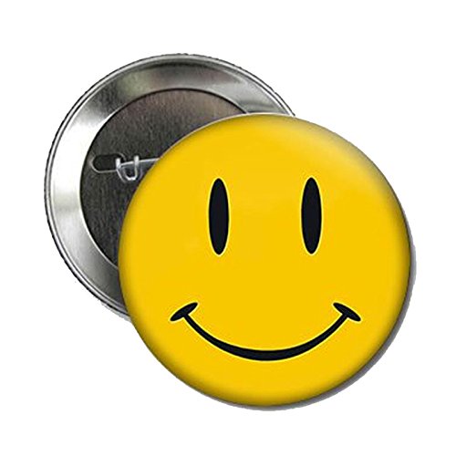 Popular TradeZ Smiley Face Button Pin Comedian's Badge, 1.25-Inch