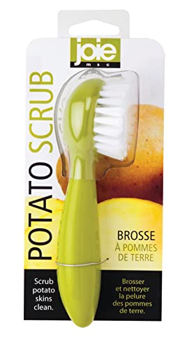 Joie Scrub Brush for Potatoes, Carrots, Vegetables, or Fruit, Green, 1 Count