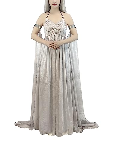 Nodkim Dragon Queen Costume Chiffon Dress Halloween Cosplay For Women-Medium