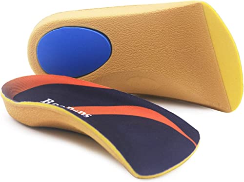 Arch Support, RooRuns 3/4 Orthotic Shoe Inserts for Over-Pronation, Plantar Fasciitis, Heel Pain Relief, High Arch Support Insoles for Men and Women for Running Walking