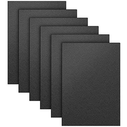 6 Pack Black ABS Plastic Sheet 12' x 16' x 0.06',Moldable Than Acrylic Sheet，Great for DIY Projects, High Tensile and Impact Strength Plastic（Smooth & Textured Finish)