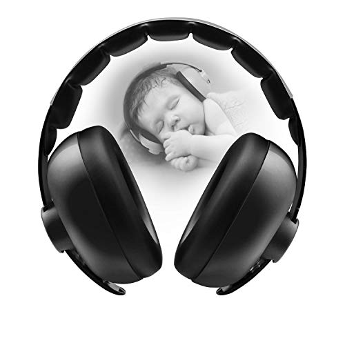 BBTKCARE Baby Headphones Noise Cancelling Headphones for Babies for 3 Months to 3 Years (Black)