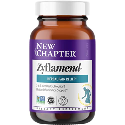 New Chapter Zyflamend Multi-Herbal Pain Reliever+ Joint Supplement, 10-in-1 Superfood Blend with Ginger & Turmeric for Healthy Inflammation Response & Herbal Pain Relief+, 180 Count