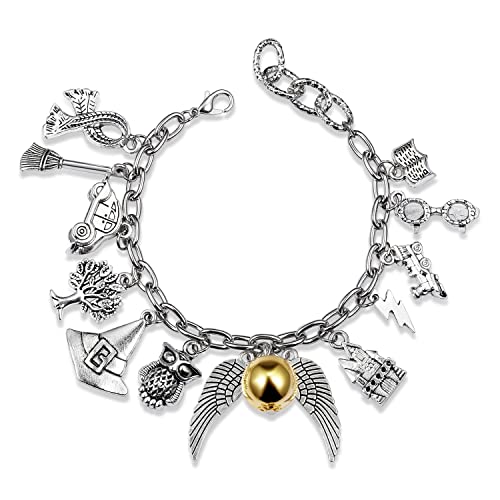 Fancy Space Charm Bracelets Jewelry Set Wizardry Themed Adjustable Bracelet Birthday Gift For Kids Girls Women