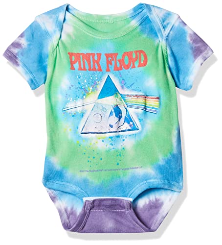 Liquid Blue baby boys Pink Floyd Dark Side Oil Paint Onesie T Shirt, Tie/Dye, 0-6 Months US