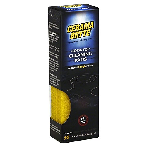 Cerama Bryte 1 x 10 Pack Cleaning Pads Cooktop and Stove Top Cleaner for Glass - Ceramic Surfaces, 10 Count