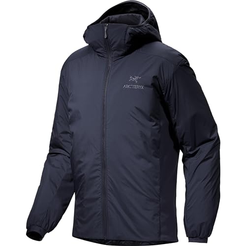 Arc'teryx Atom Hoody Men's, Redesign | Lightweight, Insulated, Packable Jacket for Men - Light Jackets for Men's Hiking, Trekking, Ice Climbing Gear, Fall Winter | Black Sapphire, Large
