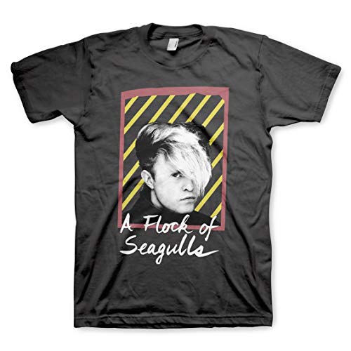 Dress Code A Flock of Seagulls - Mens Flock Neon T-Shirt, Size: Large, Color: Black