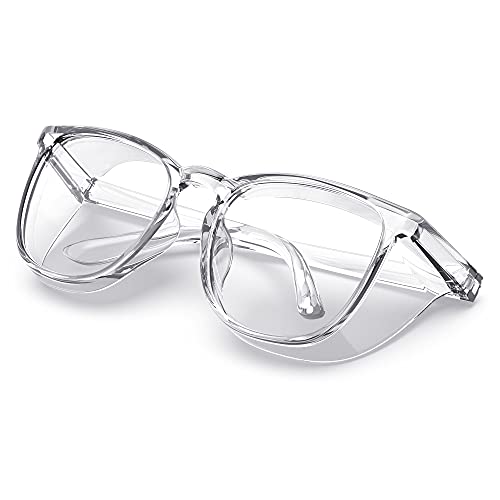 Stylish Safety Glasses, Clear Anti-Fog Anti-Scratch Protective Glasses For Men And Women (Clear)