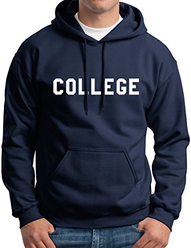 New York Fashion Police College Hoodie Belushi College Hooded Sweatshirt Navy L
