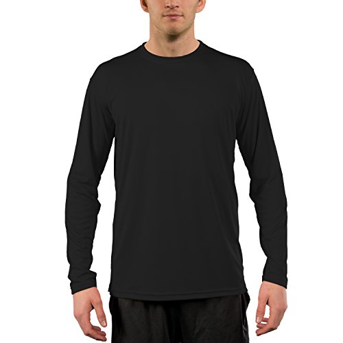 Vapor Apparel Men's Outdoor UPF 50+ Long Sleeve T-Shirt, UV Sun Protection for Fishing, Running, Hiking, L, Carbon