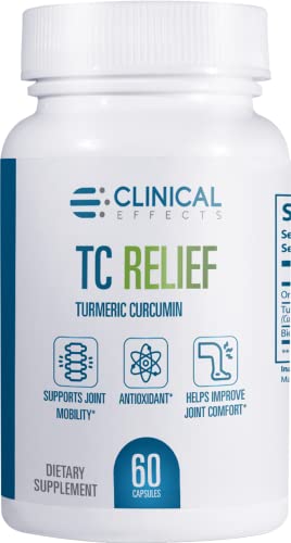 Clinical Effects TC Relief - Turmeric Curcumin with Bioperine Black Pepper - Joint Supplement and Immunity Support - 60 Capsules