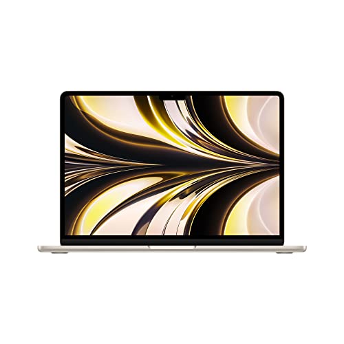 Apple 2022 MacBook Air Laptop with M2 chip: 13.6-inch Liquid Retina Display, 8GB RAM, 256GB SSD Storage, Backlit Keyboard, 1080p FaceTime HD Camera. Works with iPhone and iPad; Starlight