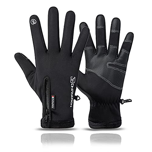 Weitars Winter Warm Gloves for Men Women Touchscreen Waterproof Thermal Snow Gloves for Cycling Hiking (L)