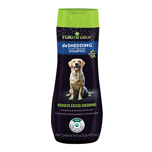 FURminator Ultra Premium deShedding Shampoo for Dogs Helps Reduce Excess Shedding, 16 oz