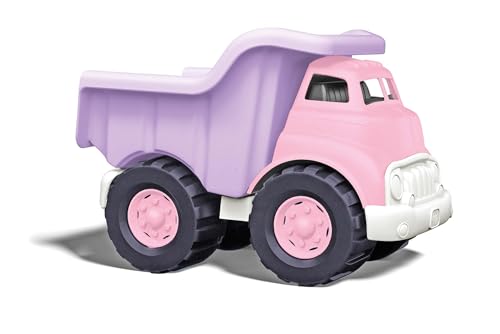 Green Toys Dump Truck in Pink Color - BPA Free, Phthalates Free Play Toys for Improving Gross Motor, Fine Motor Skills. Play Vehicles