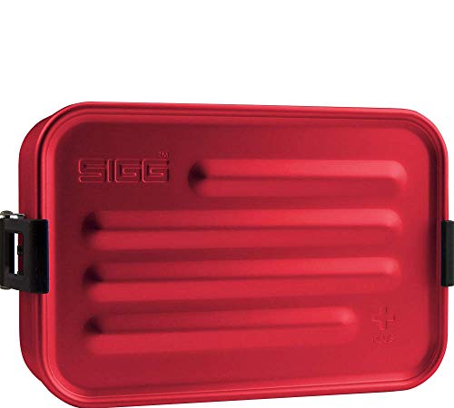 SIGG - Lunch Box Aluminium Plus Red - With Compartments - Award Winning Design - Dishwasher & Microwave Safe - Leakproof - Featherweight - BPA Free - S