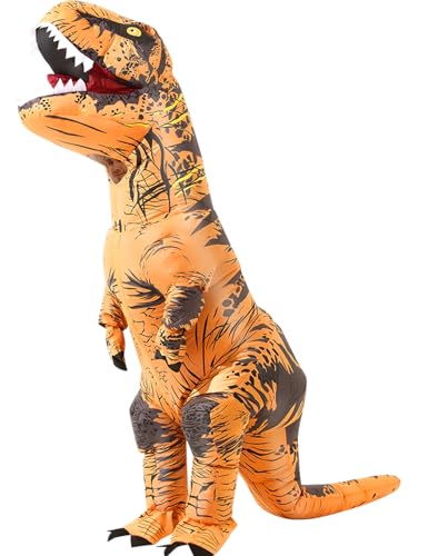 miwhse Inflatable Dinosaur Costume Adult Fancy Dinosaur Suit Blow up T-Rex Costume Full Body Dino Costume For Halloween Cosplay Party