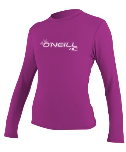 O'Neill Women's Basic Skins Upf 50+ Long Sleeve Sun Shirt, Fox Pink, Small