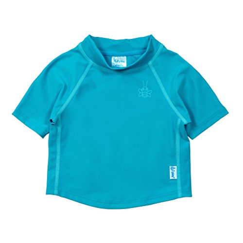 i play. by green sprouts Baby Short Sleeve Rashguard, Dark Aqua, 18 Months