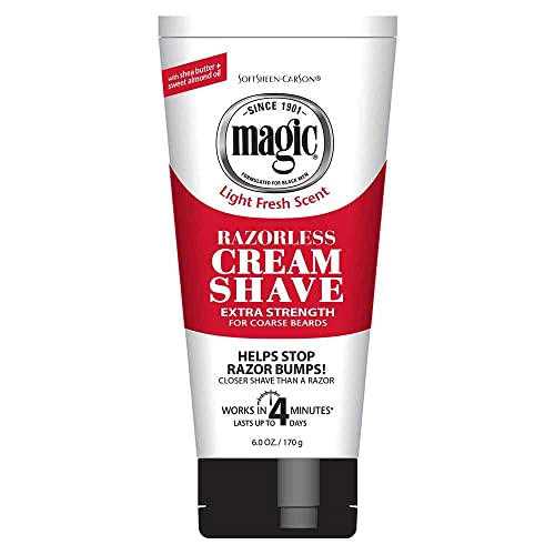 MAGIC Razorless Cream Shave Extra Strength, 6 Ounce, (Pack of 3)