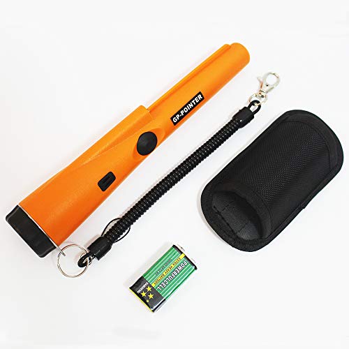 Metal Detector Handheld GP-Pointer with Belt and Holster Portable Include Battery 360° Scanning Unearthing Treasure Finder with High Sensitivity for Locating Gold Coin Silver Jewelry Fully Waterproof