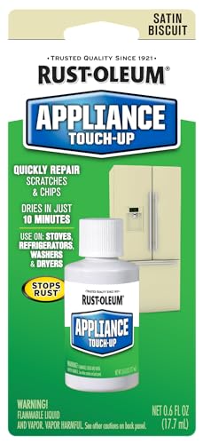 Rust-Oleum 203002 Specialty Appliance Touch Up Paint, 0.6 Oz Bottle, Biscuit, Solvent Like, Liquid, 0.6 Fl Oz (Pack of 1)
