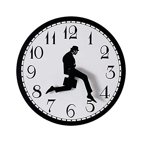 SYCOOVEN Ministry of Silly Walks Clock - Funny Modern Silent Wall Watch Clock for Hotel, Living Room Decor(Size:9.84 inches)
