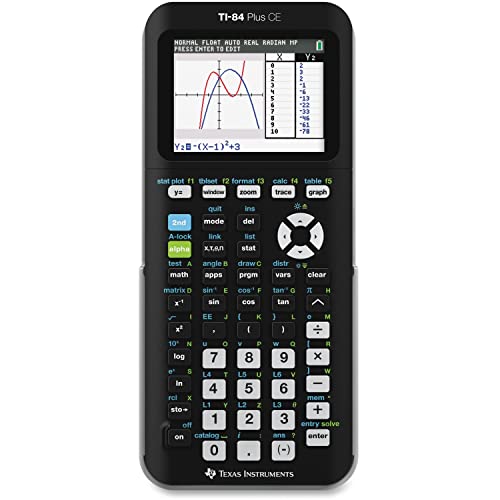 Texas Instruments TI-84 Plus CE Color Graphing Calculator, Black 7.5 Inch