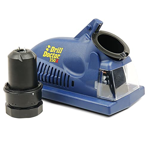 Drill Doctor DD350X Drill Bit Sharpener - 3/32' to 1/2' - Electric Sharpener - High Speed & Portable - for Steel, Masonry, Carbide & Tin-Coated Bits