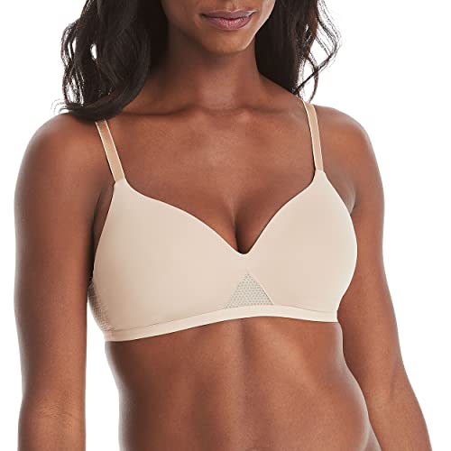 Hanes Women’s Oh So Light Comfort Flex Fit Wire Free Bra, Nude, XL