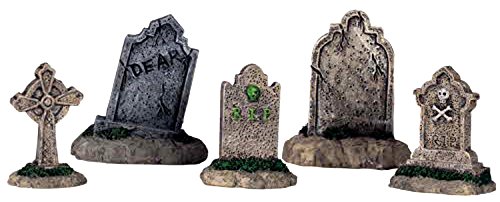 Lemax Halloween Spooky Town Set of 5 Tombstones #44145