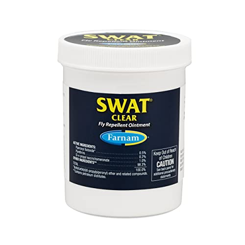 Farnam SWAT CLEAR Horse Fly Control for Horses, Ponies and Dogs, 7 ounce jar
